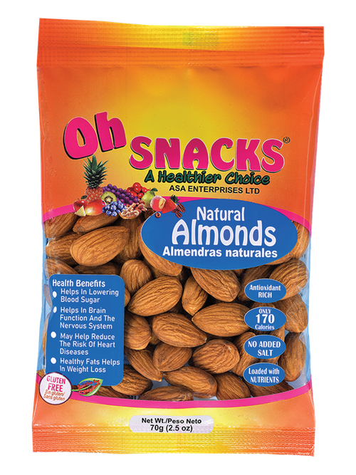Roasted Whole Almonds (60g)