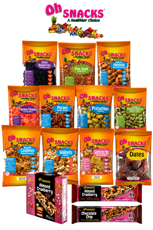 Oh Snacks Complete Product Range